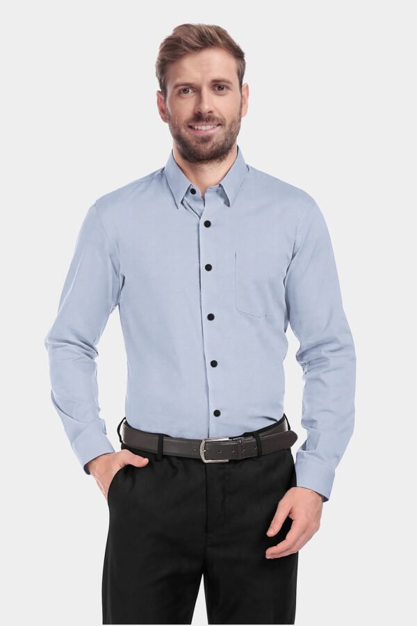 Blue Cotton Full Sleeves Shirt