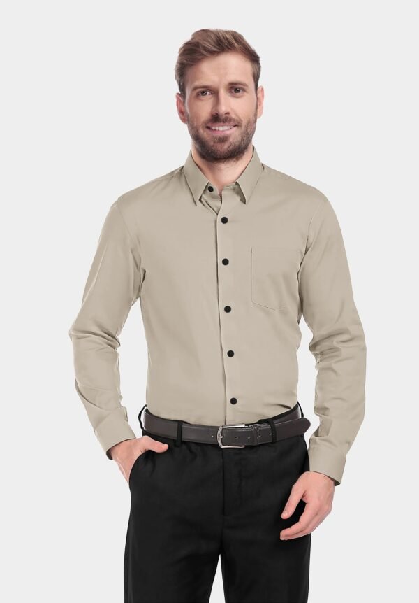 Brown Satin Full Sleeves Shirt