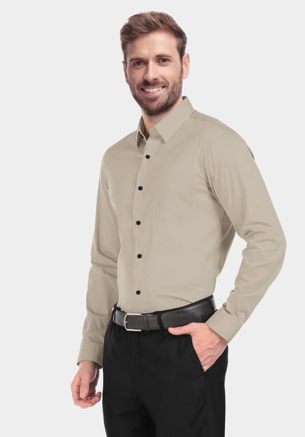 Brown Satin Full Sleeves Shirt - Image 2