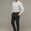 White and pink striped shirt