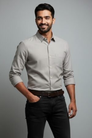 Beige Premium Oxford Cotton Shirt