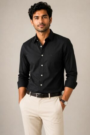 Black Premium Oxford Cotton Shirt