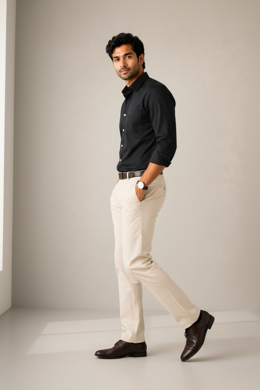 Black Premium Oxford Cotton Shirt - Image 4