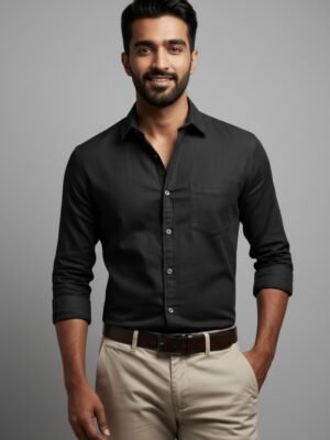 Black Premium Oxford Cotton Shirt