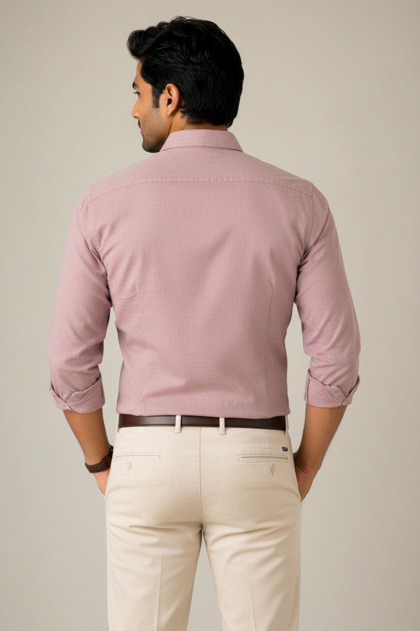 Dusty Pink Premium Oxford Cotton Shirt - Image 5