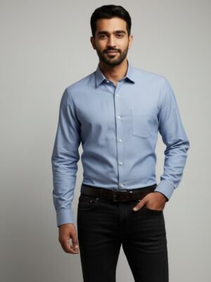 Light Blue Premium Oxford Cotton Shirt