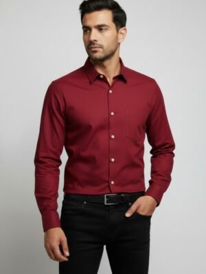 Red Premium Oxford Cotton Shirt